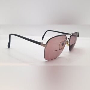 Vintage Shuron Gunmetal Pilot Half-Rim Sunglasses Frames Only